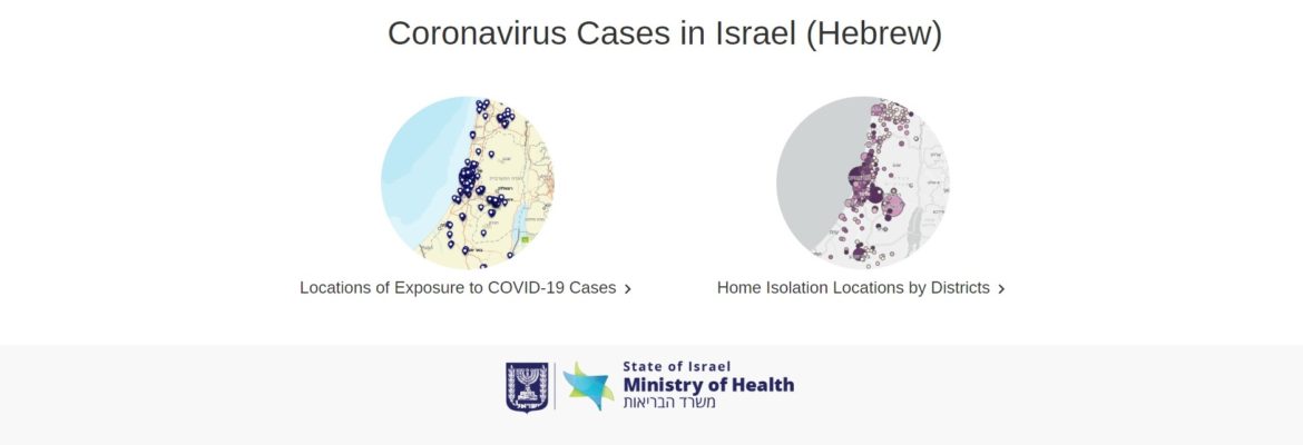 Interactive Maps of COVID-19 in Israel